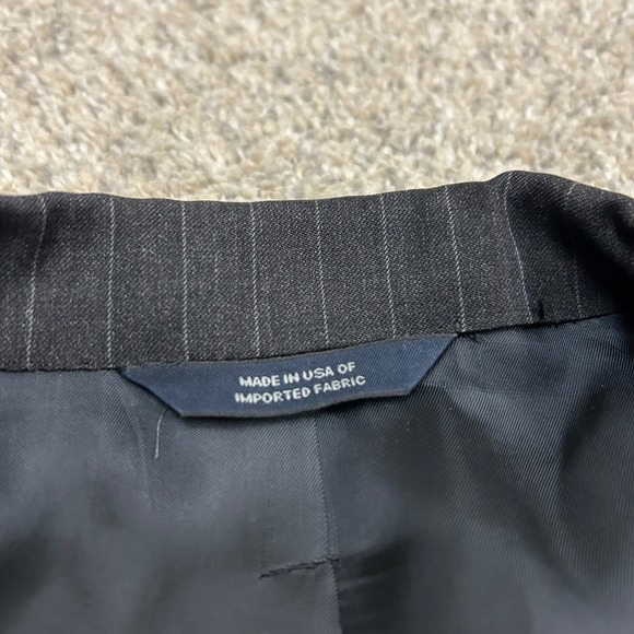 Brooks Brothers Suit 43R Pants 34X31 Charcoal Gray Pinstripe 2-Piece Wool Set - Picture 6 of 16